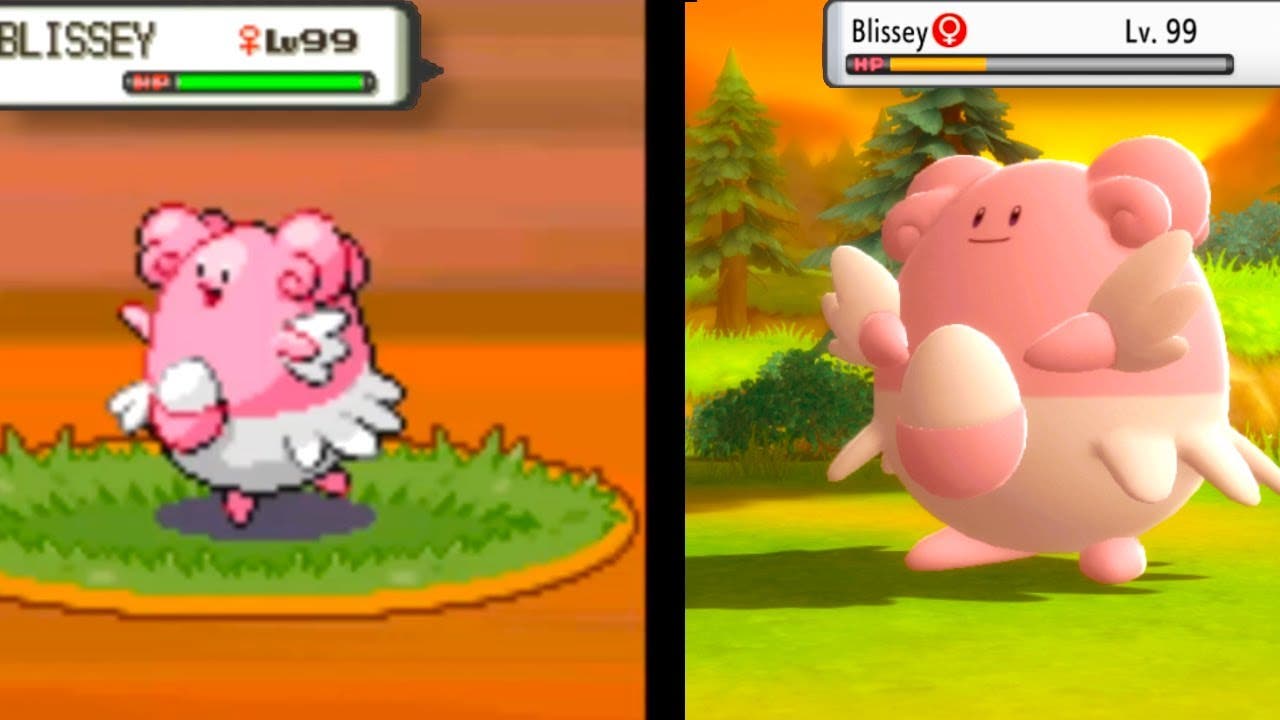 Comparativa en vídeo del tiempo que Blissey tarda en debilitarse en Pokémon Diamante Brillante y Perla Reluciente con la versión original