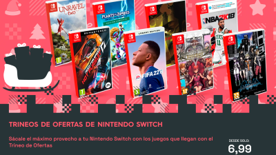 Llegan las ofertas de Navidad para tu Nintendo Switch con los Trineos de Ofertas