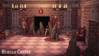 El interior del Castillo de Hyrule de Zelda: Breath of the Wild cobra vida en esta recreación de Animal Crossing: New Horizons
