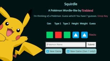 Así es Squirdle, el Wordle basado en Pokémon