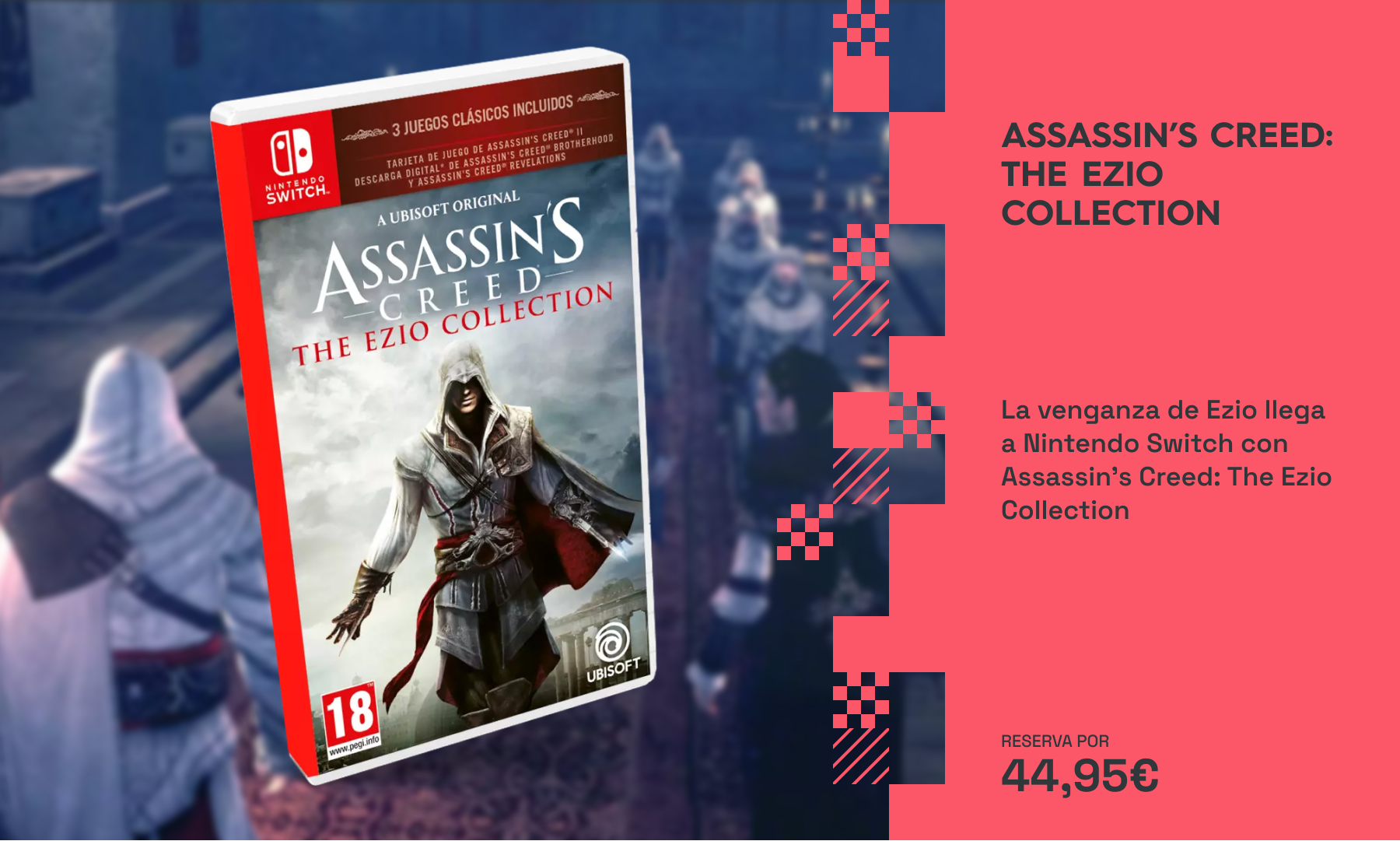 La venganza de Ezio llega a Nintendo Switch con Assassin’s Creed: The Ezio Collection: reserva disponible