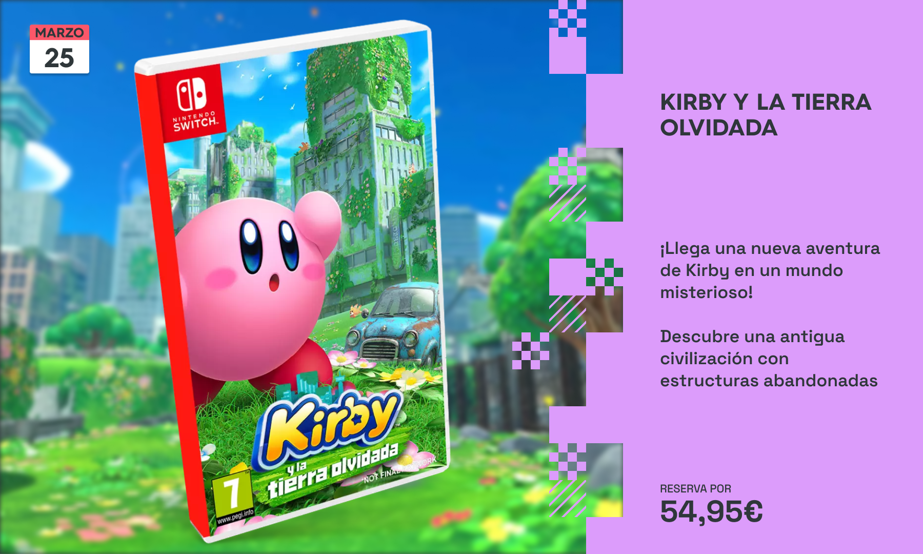La nueva aventura de Kirby llega con Kirby y la tierra olvidada: reserva  disponible - Nintenderos