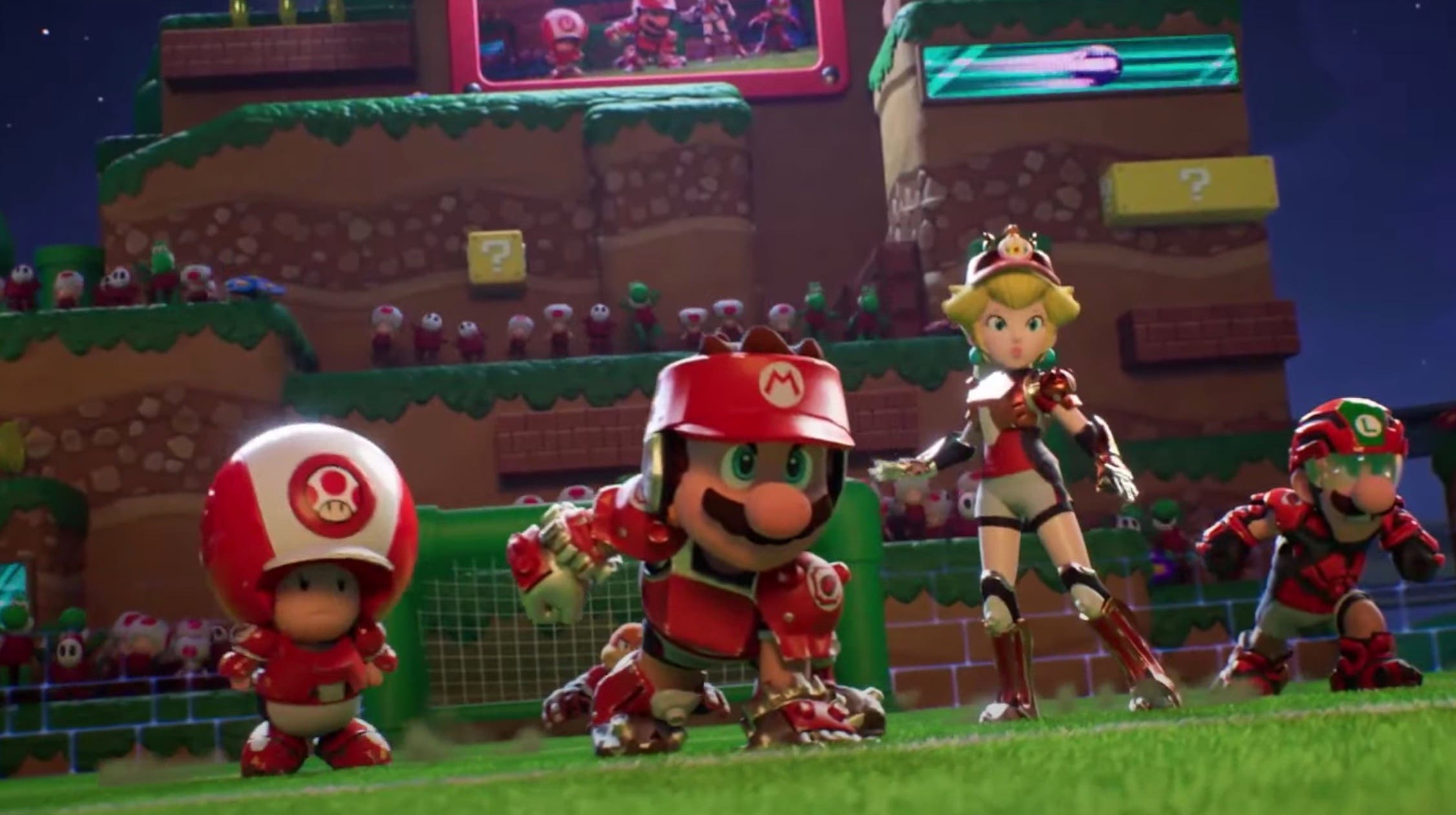 Nuevo gameplay oficial de Mario Strikers: Battle League Football
