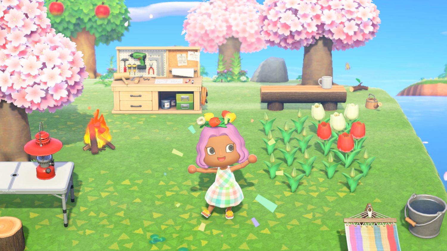 Echa un vistazo a este genial bonsái flor de cerezo de Animal Crossing: New Horizons hecho de ganchillo