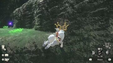 Un jugador muestra su determinación escalando con Wyrdeer en Leyendas Pokémon: Arceus