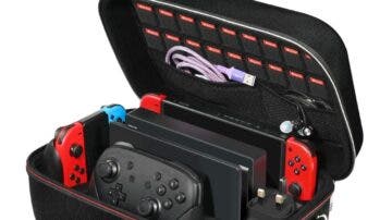 El estuche donde transportar tu Nintendo Switch y accesorios: juegos, mandos, Joy-Con, base y más por 26 euros