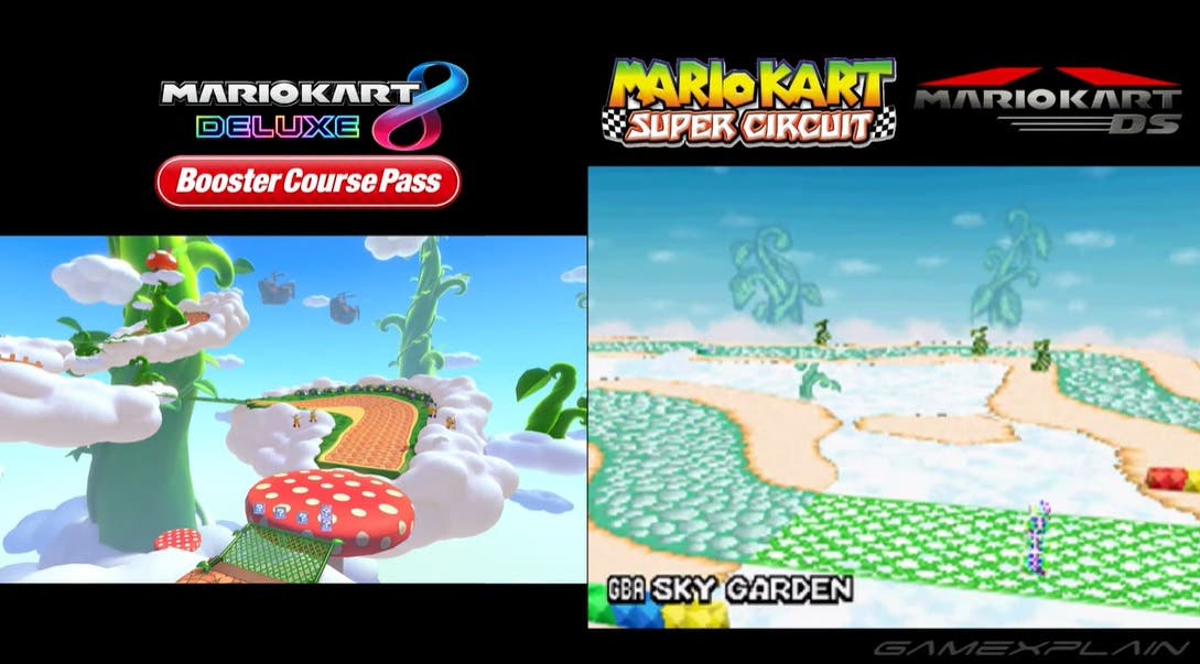 Comparativa de las pistas DLC de Mario Kart 8 Deluxe con su versión original