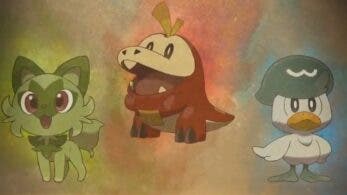 Artes oficiales de las evoluciones de los Pokémon iniciales de Pokémon Escarlata y Púrpura