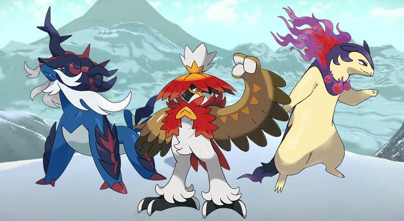 Las evoluciones finales de los starters de Hisui parecen hacer referencia a estos personajes de Pokémon
