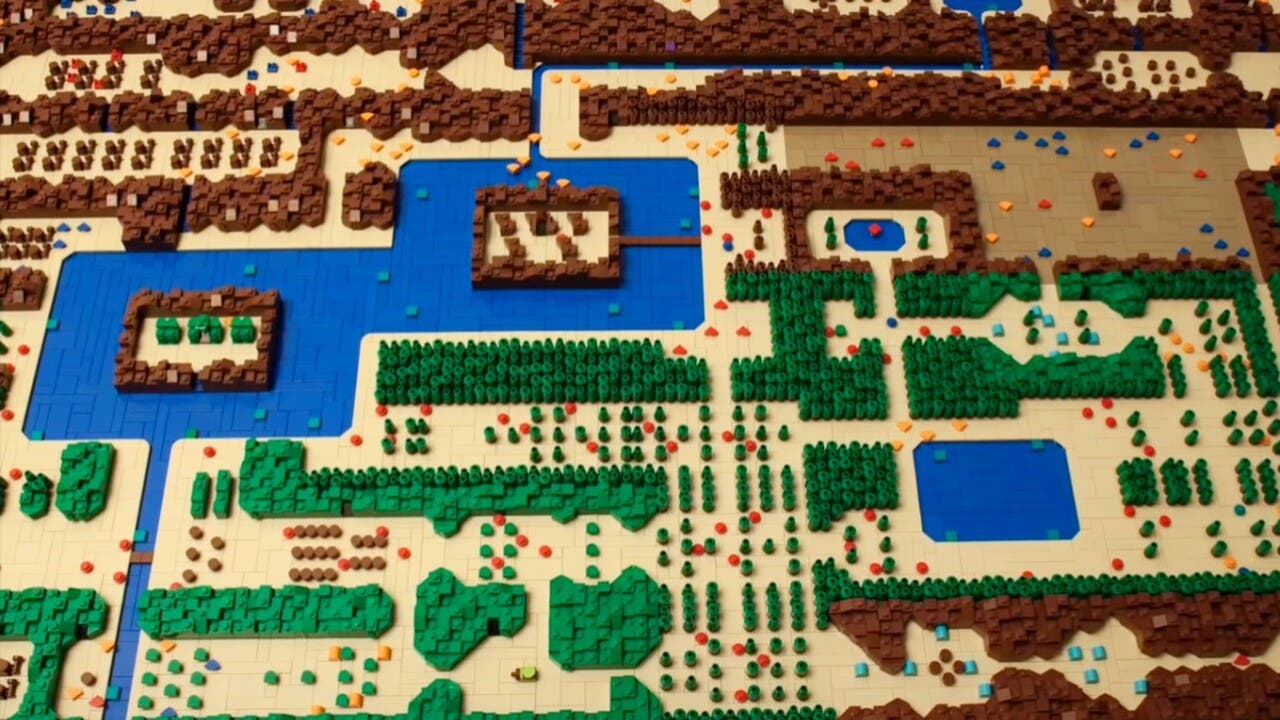 Recrean el mapa completo de Zelda con LEGO