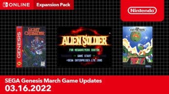 SEGA Mega Drive estrena 3 nuevos juegos en Nintendo Switch Online + Paquete de expansión