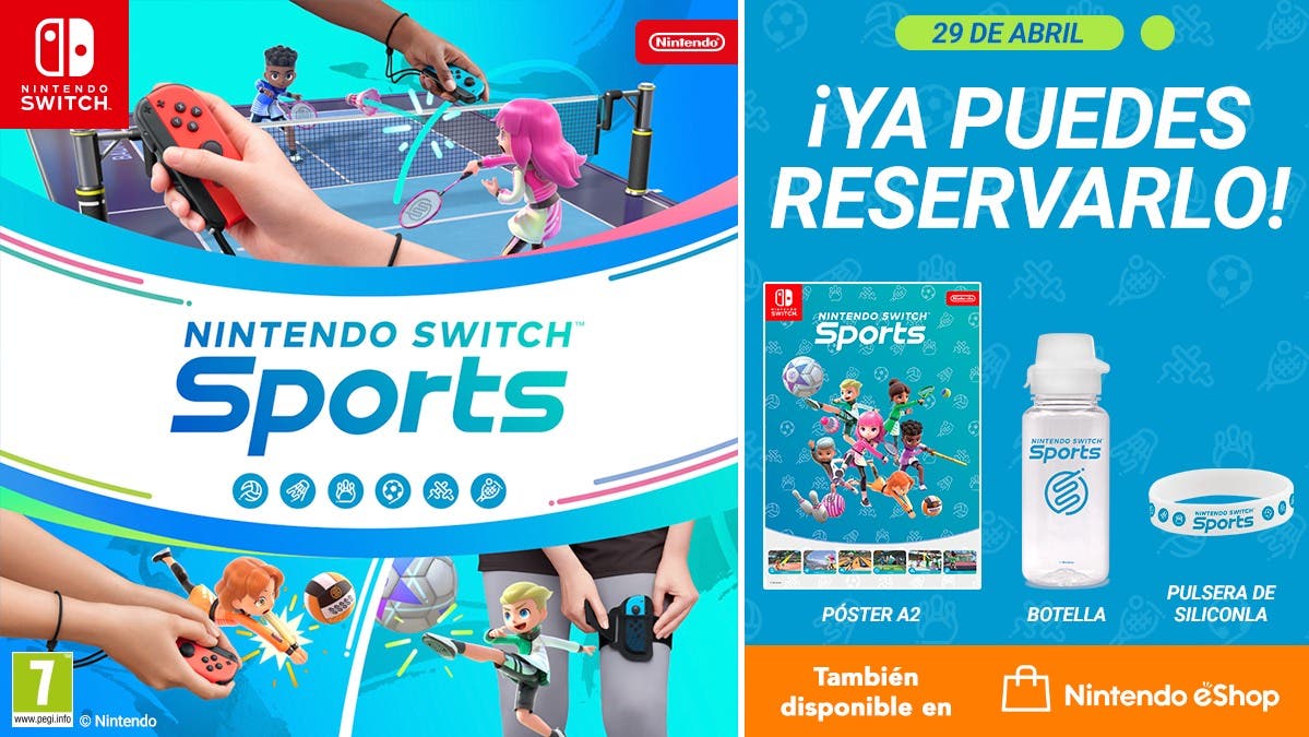 Nintendo desvela los regalos por reservar Nintendo Switch Sports en distintos comercios