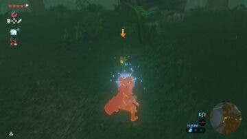 Jugador es ayudado por un Bokoblin esquelético en Zelda: Breath of the Wild