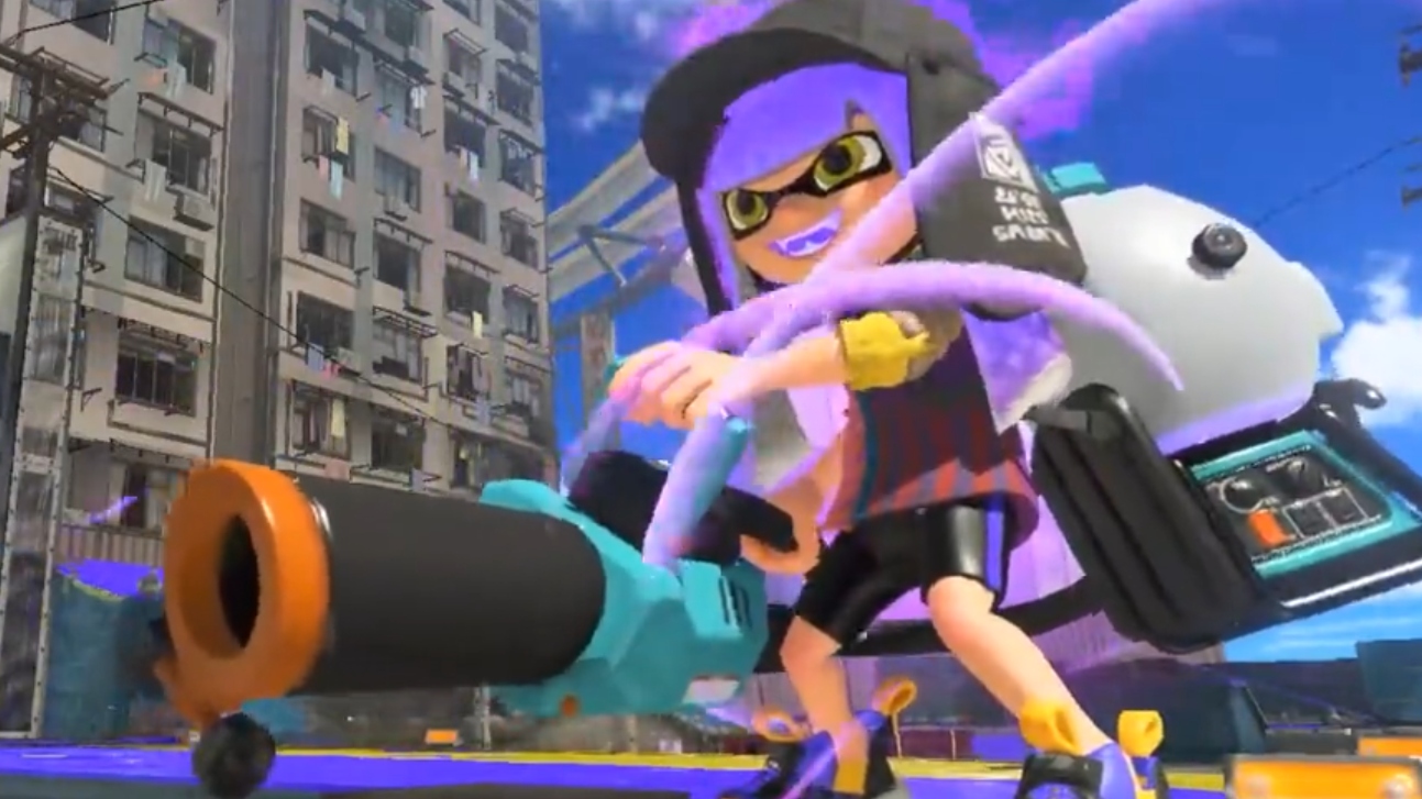 Splatoon 3 presenta a la poderosa aspiratinta como nueva arma para el juego