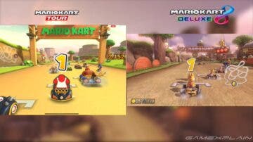 Comparativa en vídeo de Valle de Yoshi en Mario Kart Tour con versiones anteriores