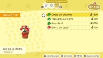 Animal Crossing: New Horizons ofrece estos objetos por el Día de la Madre