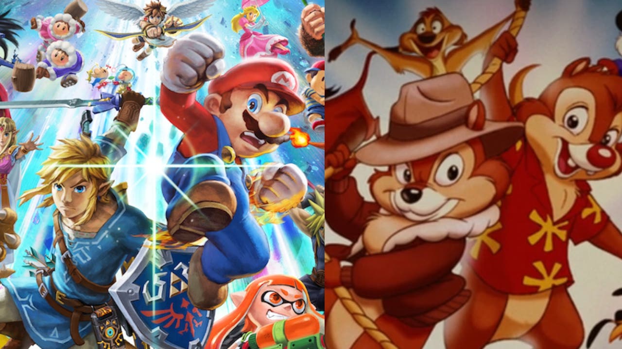 La película de Chip y Chop: Los Guardianes Rescatadores parodia a Smash Bros Ultimate con personajes de Disney