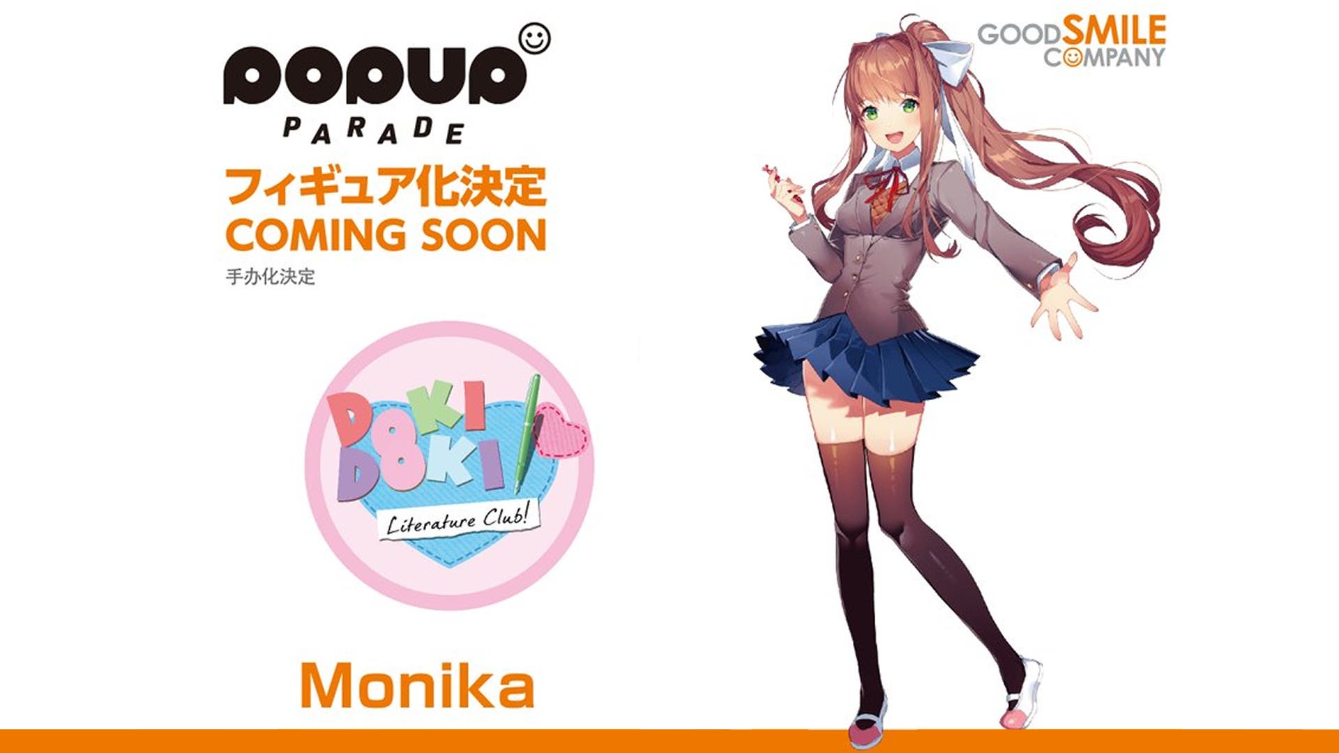 Good Smile muestra la Nendoroid de Natsuki de Doki Doki Literature Club y anuncia la Pop Up Parade de Monika