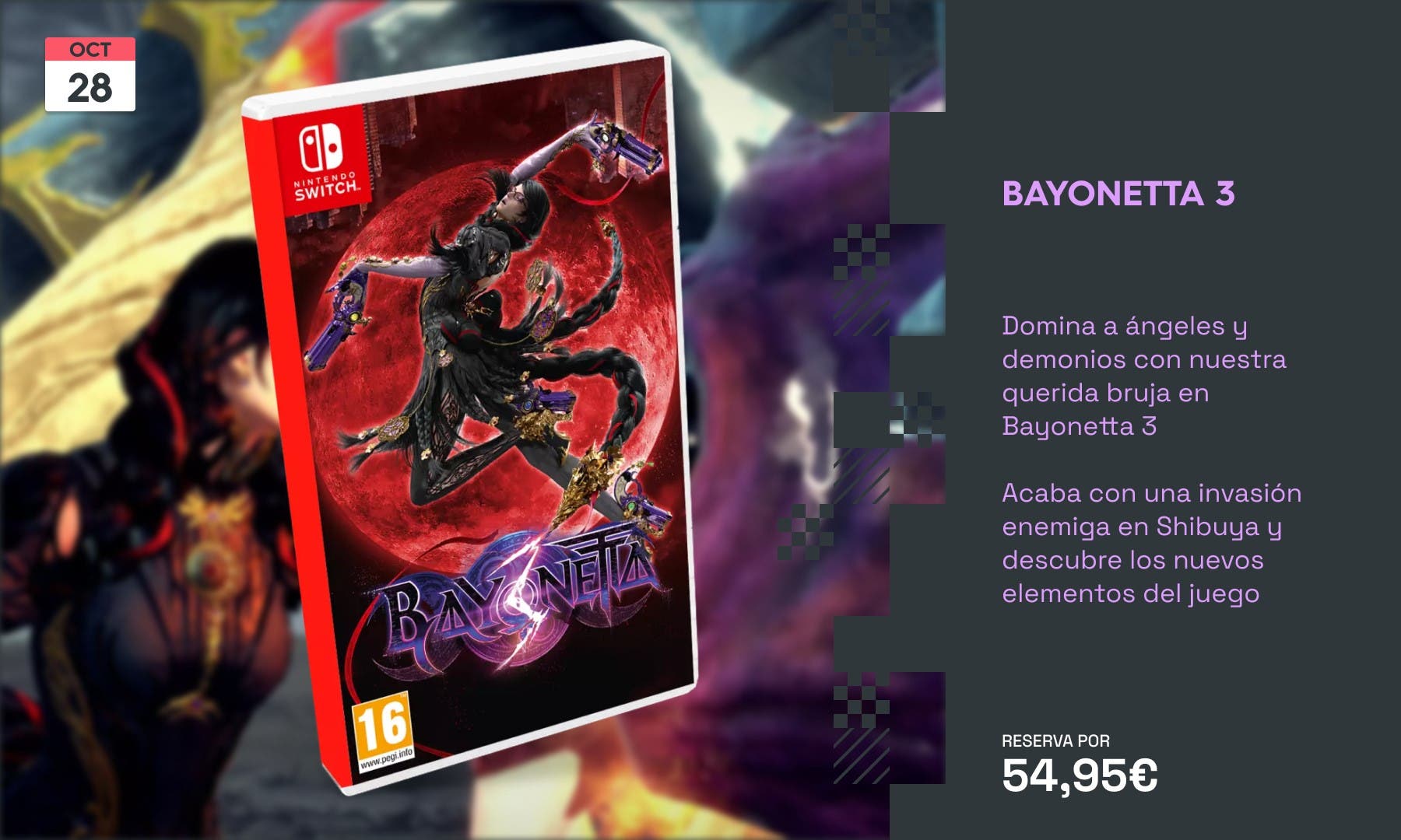 Vuelve nuestra bruja favorita con Bayonetta 3 para Nintendo Switch: reserva disponible