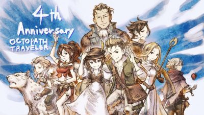 Esta ilustración oficial celebra el 4º aniversario de Octopath Traveler