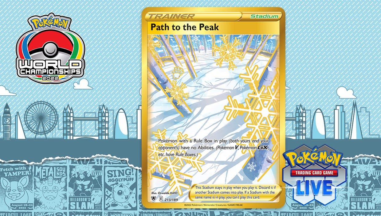The code to get the Path to the Peak card from the Pokémon TCG Online / Live is shared