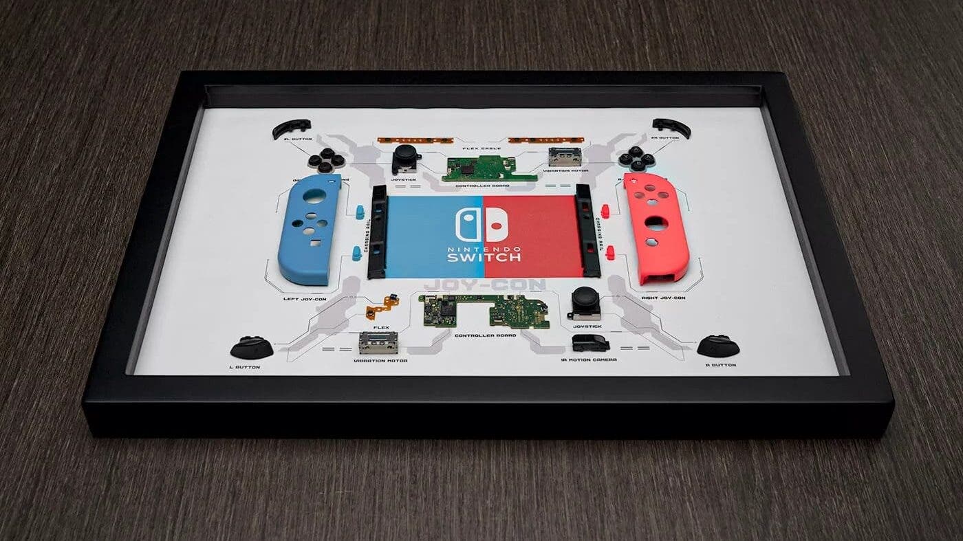 Ahora ya puedes hacerte con Joy-Con de Nintendo Switch desarmados y enmarcados