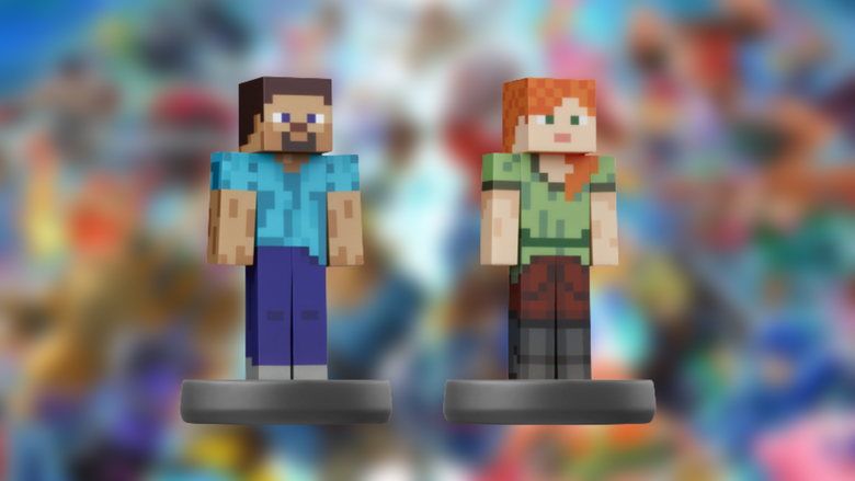Unboxing de las figuras amiibo de Steve y Alex de Minecraft de la colección Super Smash Bros. Ultimate