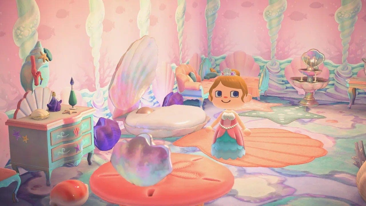 Recrean el Vestido Princesa Sirena de Animal Crossing: New Horizons en Disney Dreamlight Valley