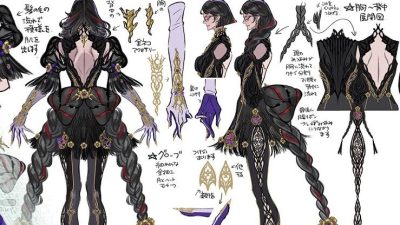 Bayonetta 3 nos muestra numerosos bocetos del desarrollo de personajes