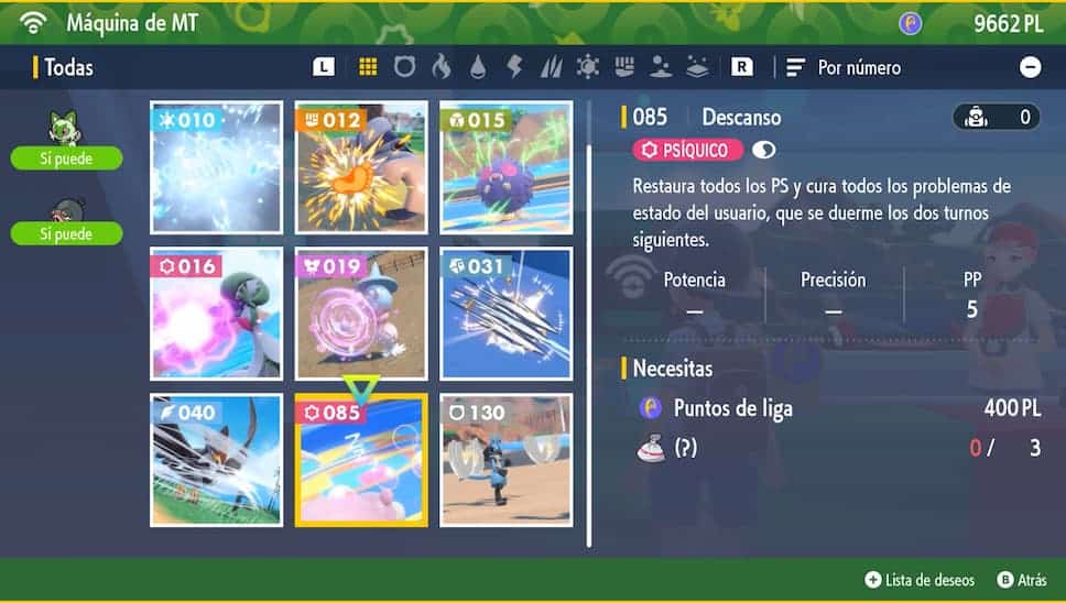 Se confirma cómo funcionan las MT en Pokémon Escarlata y Púrpura