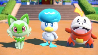Artes en HD de las evoluciones de los Pokémon iniciales de Pokémon Escarlata y Púrpura