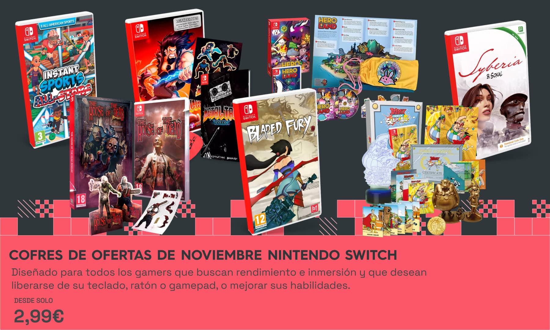 Llegan los Cofres de Ofertas de noviembre de juegos de Nintendo Switch en xtralife