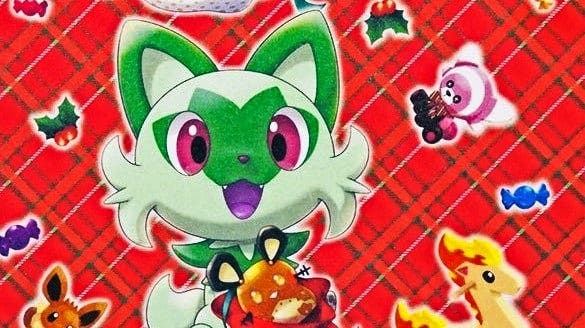 Sprigatito y los otros iniciales de Paldea felicitan la Navidad Pokémon con este arte