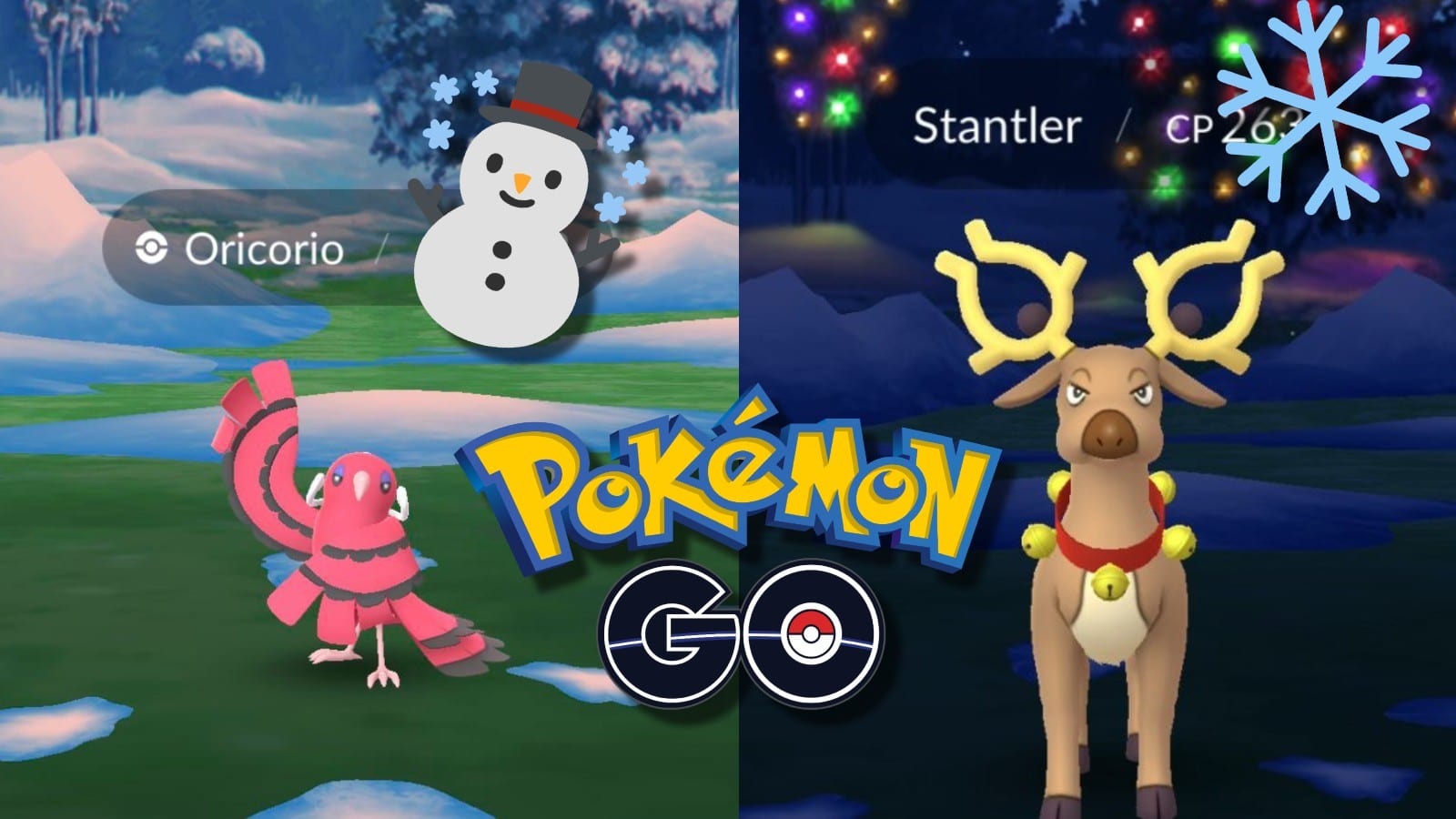 Pokémon GO maravilla con sus preciosos fondos festivos de invierno