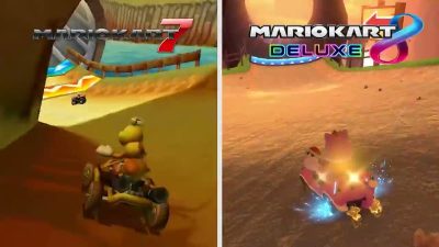 Comparativa en vídeo de las nuevas pistas de Mario Kart 8 Deluxe con sus versiones originales