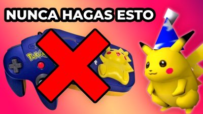Este manual nos recuerda algo que no debemos hacer con nuestra Nintendo 64 de Pikachu