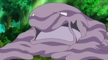 Esta imagen muestra cómo un Muk se come a un entrenador en Pokémon Escarlata y Púrpura