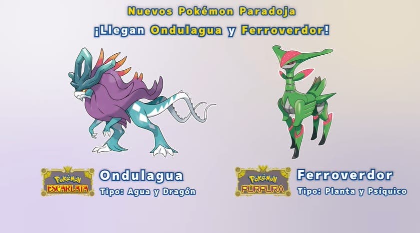 Pokémon Escarlata y Púrpura confirma la llegada de dos nuevos Pokémon Paradoja