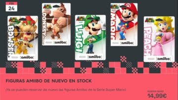 ¡Las figuras amiibo de Super Mario están de nuevo en stock!