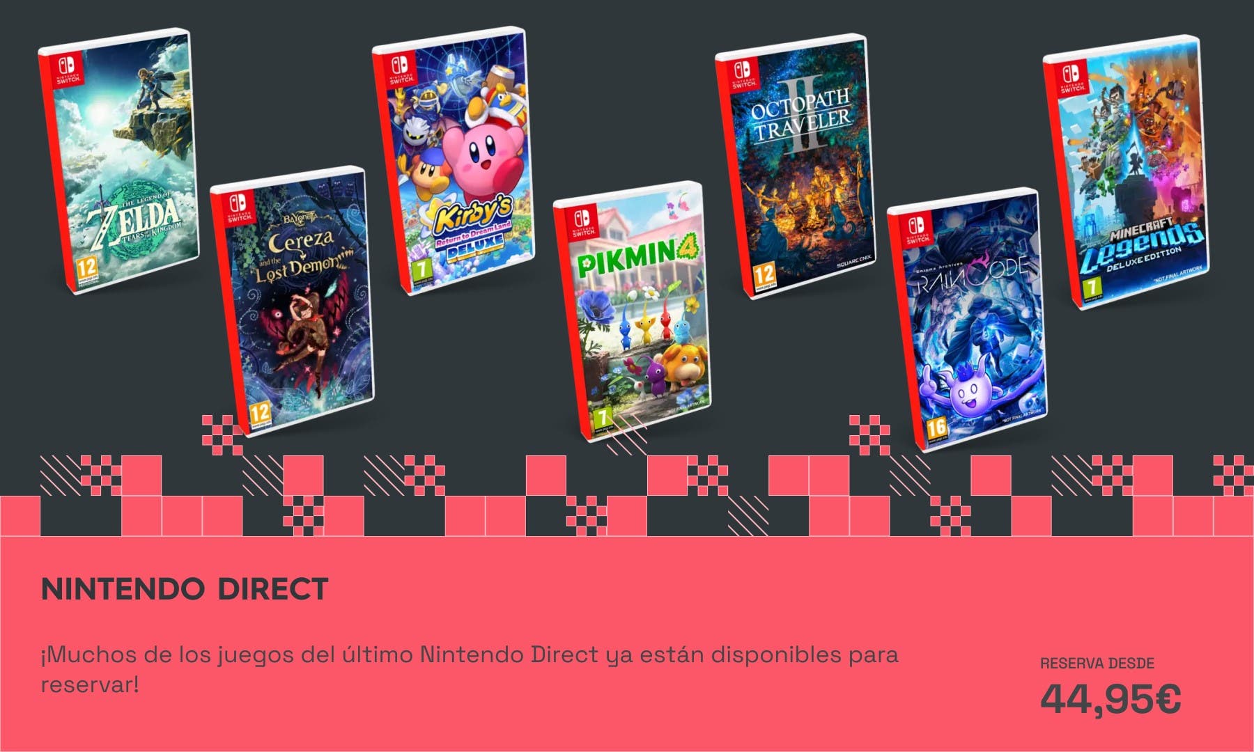 Los juegos del Nintendo Direct ya están listos para reservar en xtralife