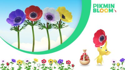 Las anémonas cobran protagonismo este mes en Pikmin Bloom