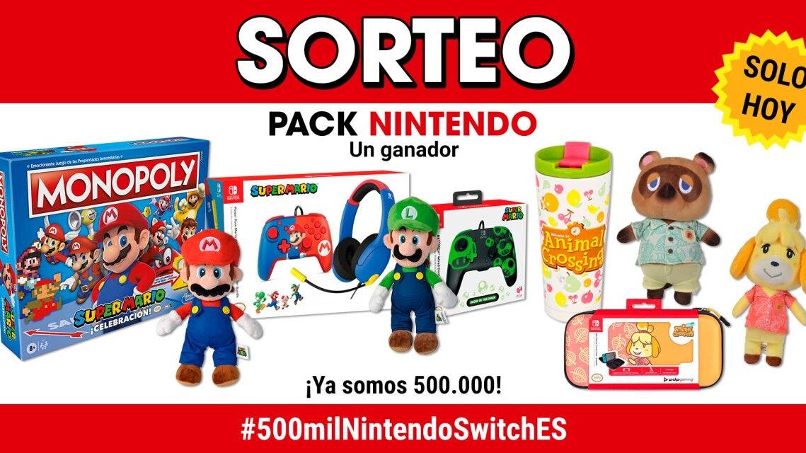 Últimas horas del sorteo de Nintendo España por sus 500.000 seguidores en Instagram