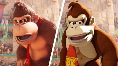 Este clip recrea a Donkey Kong con estilo clásico en la película de Super Mario Bros.