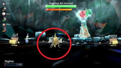 Magikarp logra derrotar de un solo golpe a Decidueye en Pokémon de Escarlata y Púrpura