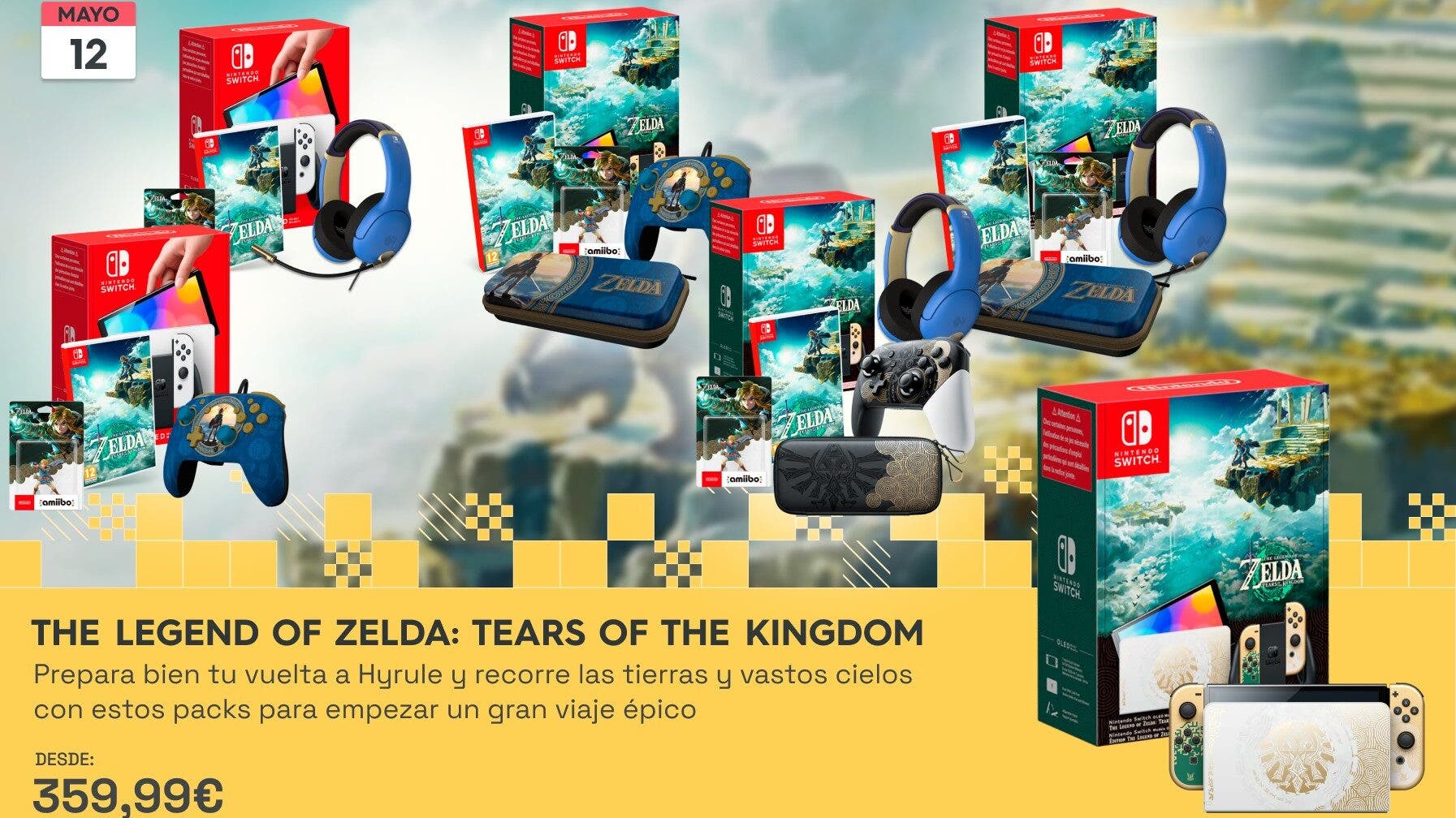 Con el anuncio de la consola, mando y funda de Zelda: Tears of the Kingdom llegan packs increíbles