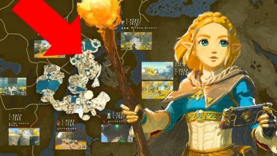 Ubican en el mapa de Zelda: Breath of the Wild las islas celestes y más elementos de Tears of the Kingdom
