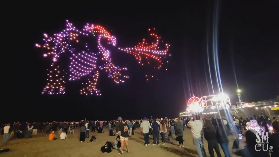 Un espectáculo de 600 drones da la bienvenida a Super Mario Bros.: La Película