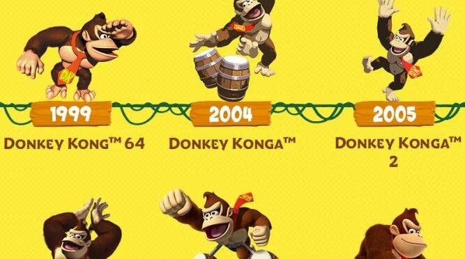 Nintendo repasa la evolución del diseño de Donkey Kong en esta infografía