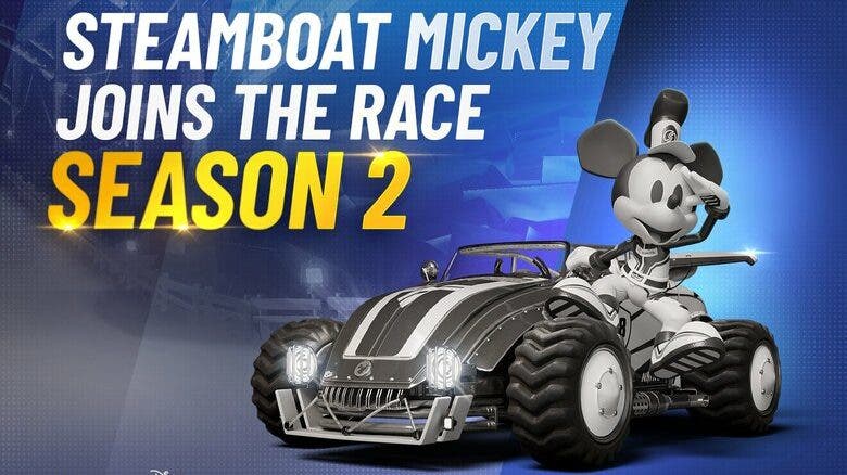 Disney Speedstorm estrena tráiler oficial de Steamboat Mickey