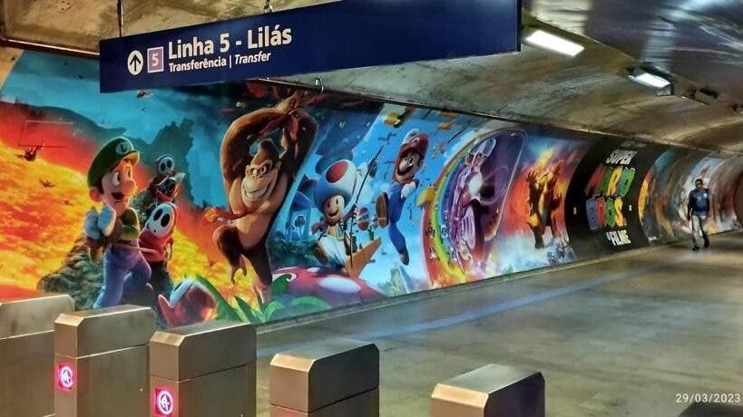 El metro de São Paulo se viste de Super Mario Bros.: La Película